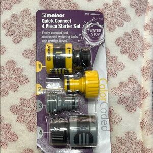 Melnor Quick Connect 4 Piece Starter Set - Yellow and Gray